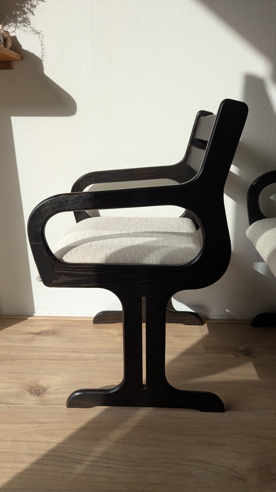 Image 1 of Set van 4 Farstrup Møbler Space Age Deense eetkamerstoelen uit de jaren 60