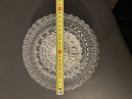 Image 1 of Vintage round glass ceiling lamp