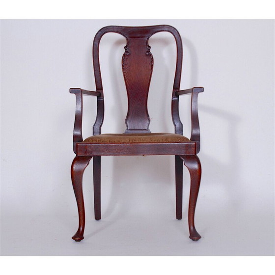 Image 1 of Vintage wooden armchair, Czechoslovakia 1920