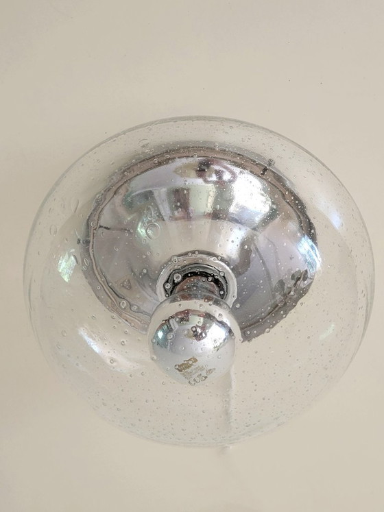 Image 1 of Set di 2 lampade da parete o da soffitto RZB Leuchten in vetro a bolle, Germania, anni '70