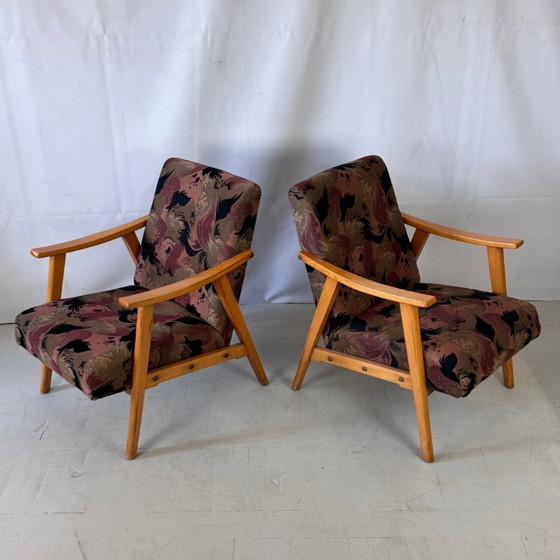 Image 1 of Ein Paar ungarische Retro-Sessel A-65 und ein Bauhaus-Couchtisch