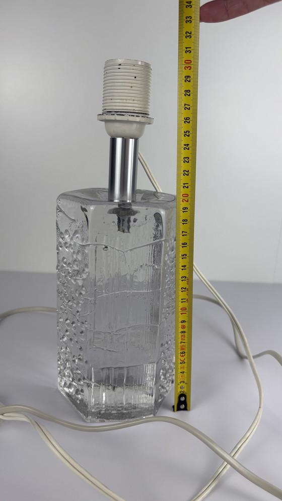 Image 1 of Massief vintage kristallen tafellamp van Willem Heesen voor Royal Leerdam, 1967 