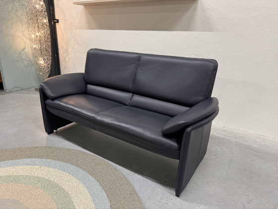 Image 1 of Leolux Catalpa Sofa, 2,5-Sitzer, Senso-Leder, Dunkelblau