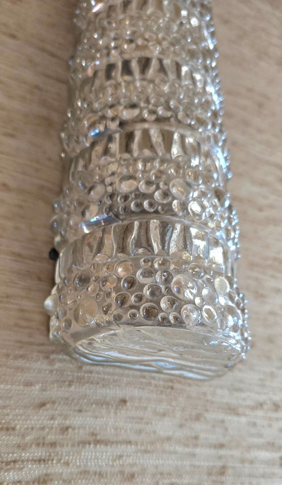 Image 1 of Par de apliques de pared de cristal con burbujas, Limburgo, Alemania, 1960/70