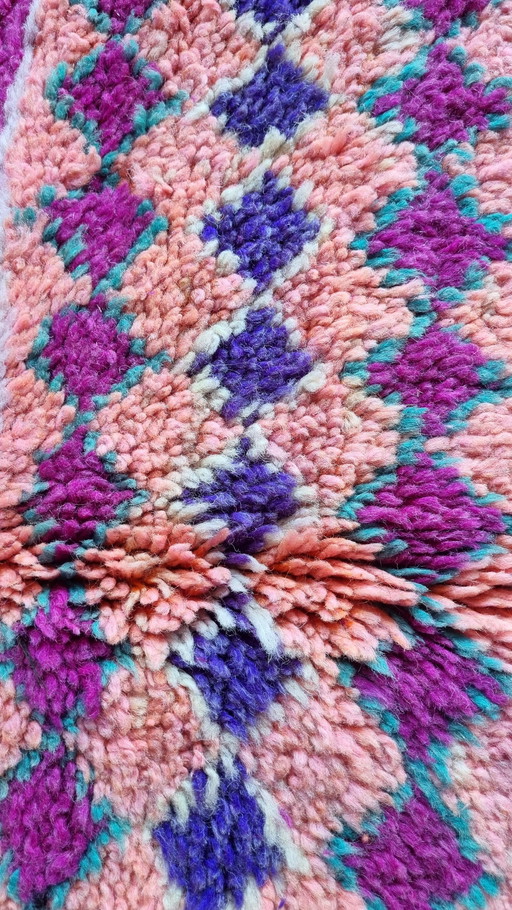 Tapis berbère vintage, tapis marocain violet