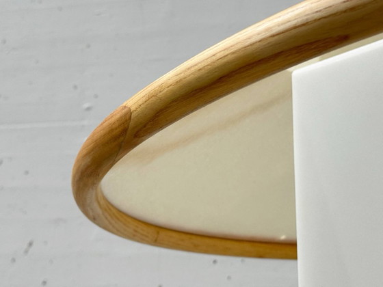 Image 1 of Lampada da soffitto in fibra di vetro e legno di Giovanni Offredi per MC Selvini, Italia, anni '70