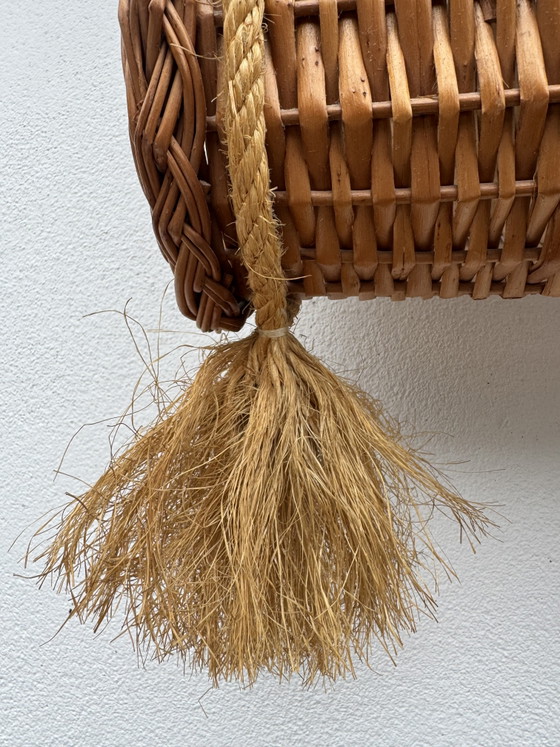 Servitore sospeso in vimini rattan anni '60 – Decorazioni murali (photo 3 of 13)