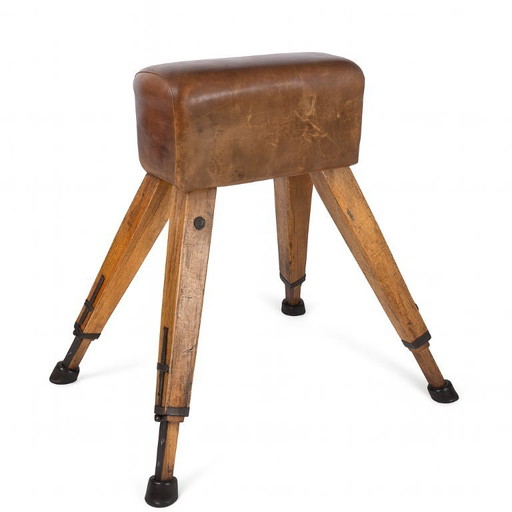 Cheval d'arçons de gymnastique vintage, Tchécoslovaquie, années 1960