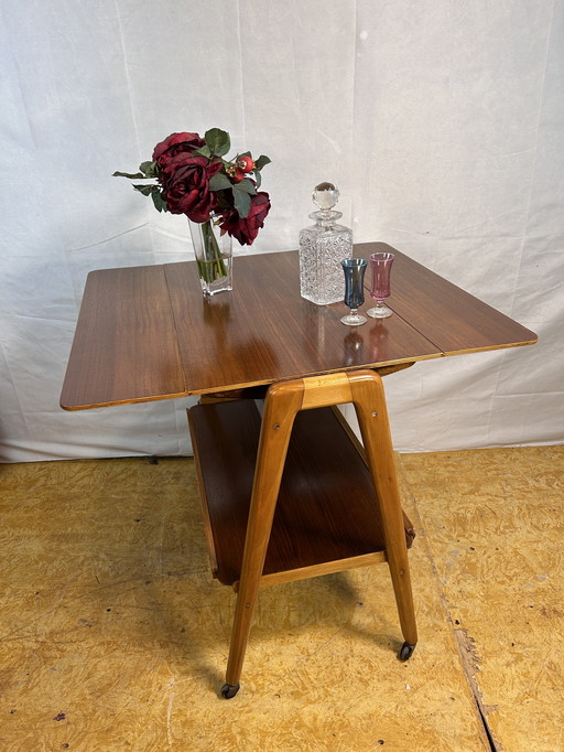 Mid-Century Retro Vintage Teak Serving Trolley – 1960s Functional | Fun | Space-Saving | Stylish Entertaining Piece  