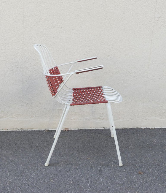 4 Garden Chairs with Armrests Metal Stiegler Marbach 1970s WstaEb – Plastic, Vintage (photo 5 of 17)