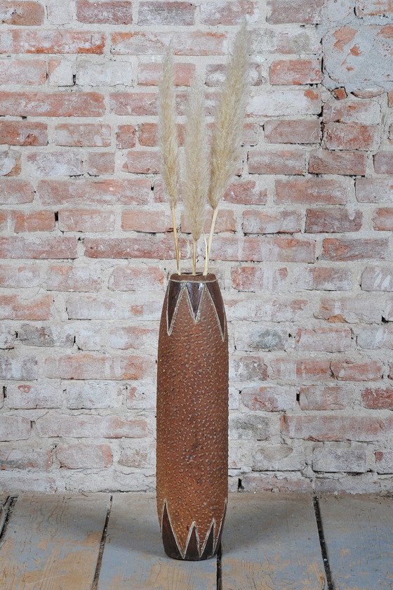 Original Mid-Century Vase, Ceramic, Well-Preserved Condition, Czech, 1940s (photo 7 of 8)