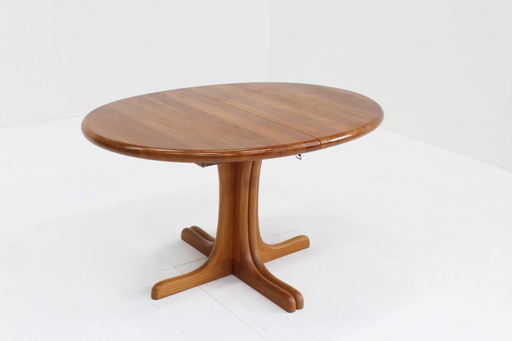 Vintage Danish oval extendable dining table solid teak