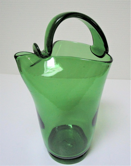 Pitcher empoli blown glass italy year 60