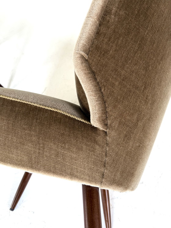 Image 1 of 2x vintage velvet cocktail fauteuils ‘60