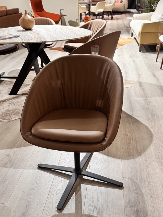 Image 1 of Ensemble de 6 chaises DAN de Draenert en cuir