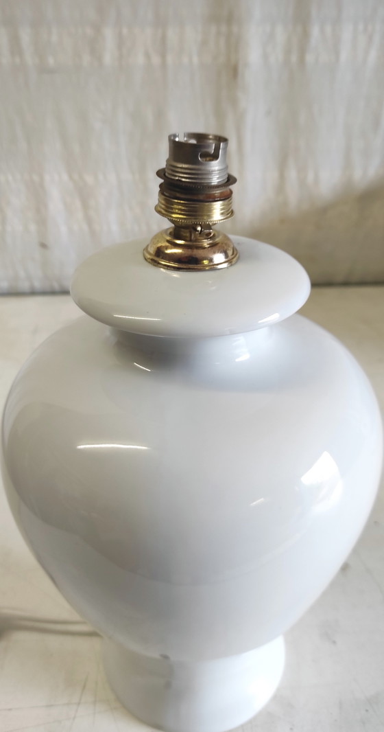 Image 1 of Lampvoet van Limoges-porselein - midden 20e eeuw