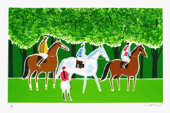 Image 1 of Serge LASSUS Chevaux et cavaliers 18 Signed lithograph
