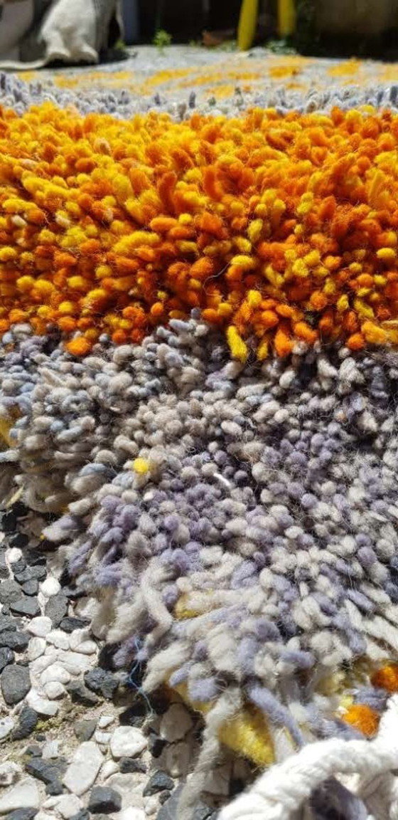 Image 1 of Hand-knotted Berber wool rug 243x160cm