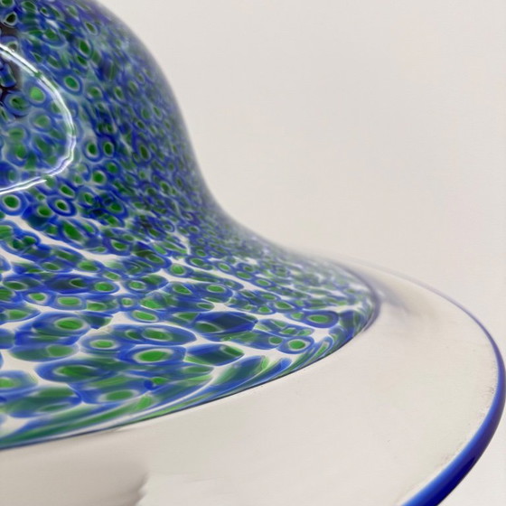 Image 1 of Lampada a sospensione in vetro di Murano blu Neverrino di Gae Aulenti per Vistosi Italia, anni '70