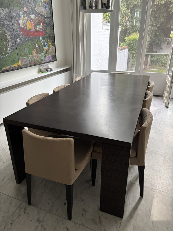 Image 1 of Maxalto dining table with matching Maxalto chairs (8)