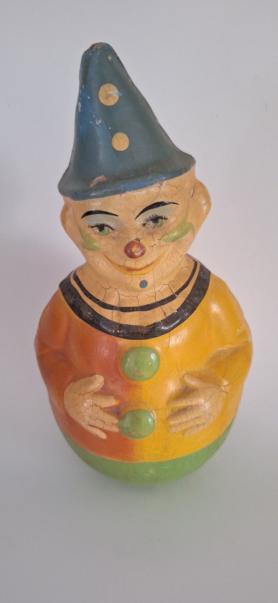Image 1 of Unique collection of antique Roly Poly Shoe Hut clowns