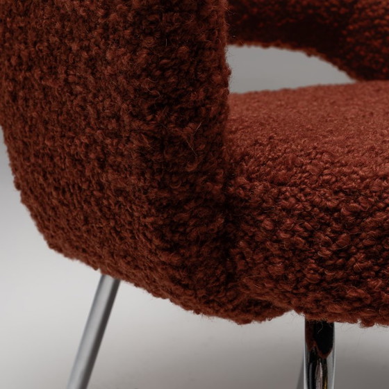 Image 1 of Model 71 Dining Chair in Alpaca and Mohair Bouclé by Eero Saarinen for Knoll