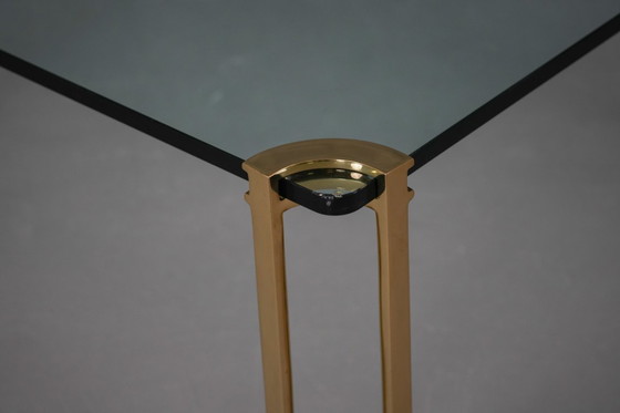 Image 1 of Grande table basse vintage en bronze et verre, signée Peter Ghyczy, Allemagne, années 1970