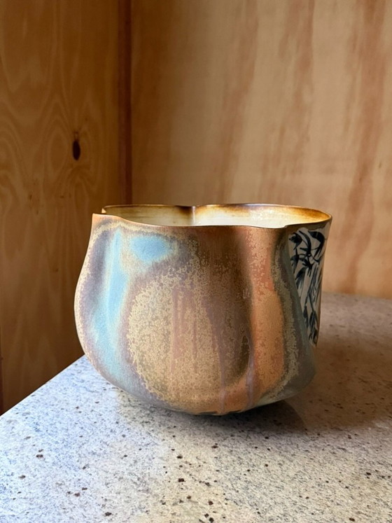 Unique Joop Cock Studio Pottery – Hand-Painted Sculptural Ceramic Vase Pot - Dutch Design Hand Made Ceramics (photo 9 of 15)