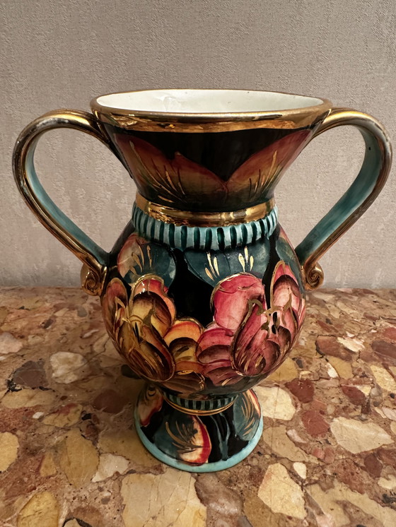 Image 1 of Vintage ceramic amphora vase signed Vallauris - H 24 cm