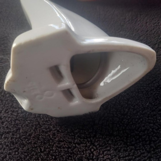 Image 1 of Antiek porseleinen wandlampje /badkamer ART DECO opaline