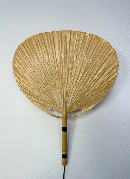 Vintage Uchiwa III Bambus-Wandleuchte von Ingo Maurer für M-Design, japanisches Design der 1970er Jahre