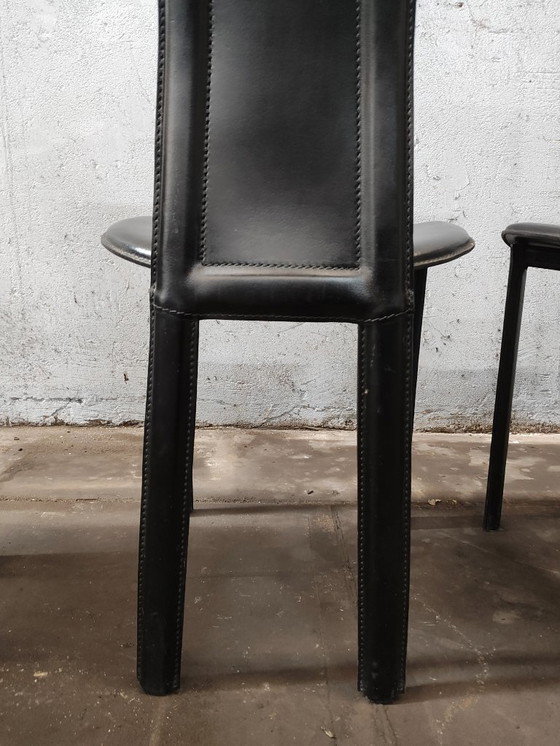 Image 1 of Set 4 sedie da pranzo vintage (Italia 1980)