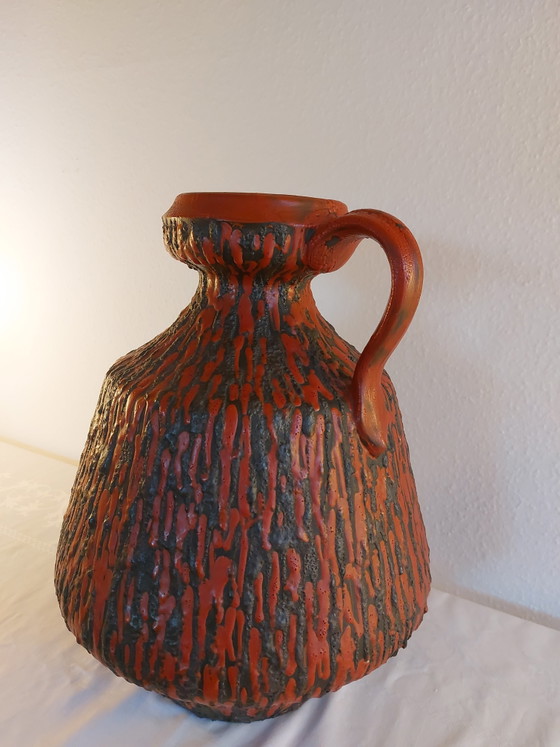 Image 1 of Ceramano "Rubin" 246 Hans Welling, pietra lavica grassa, Mid Century, vaso da pavimento XXL, rarità