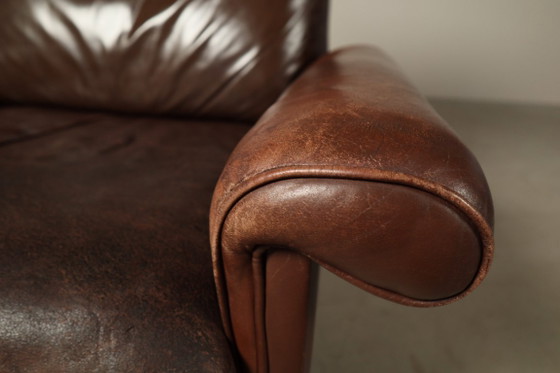 Image 1 of Sillón reclinable giratorio de cuero DS-31 de De Sede, Suiza, década de 1970.
