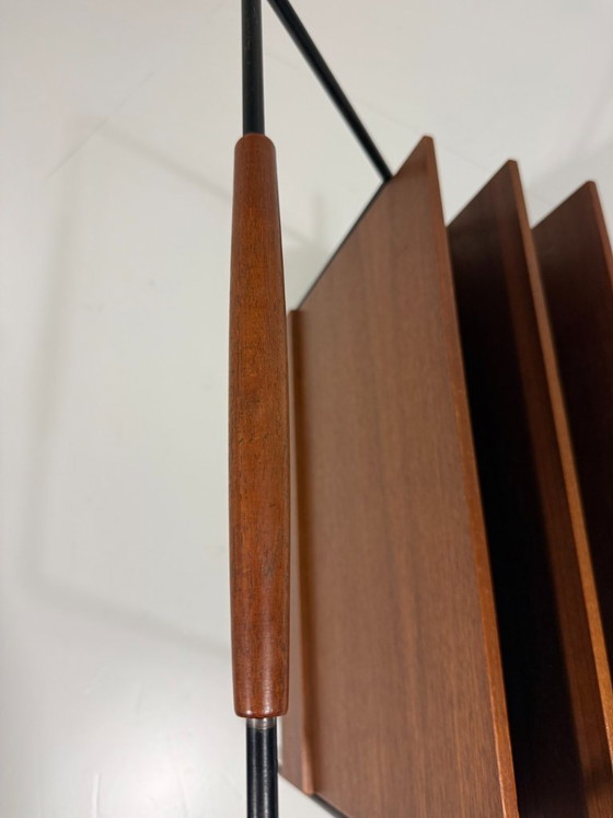 Teak Magazine Rack from the Sixties, Metal, Black (photo 11 of 11)