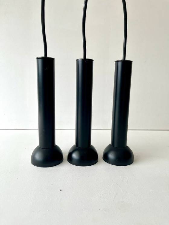 Image 1 of 3x Lyfa Lamp Spot Ceiling Light Denmark black metal Danish design postmodern vintage 70s 80s