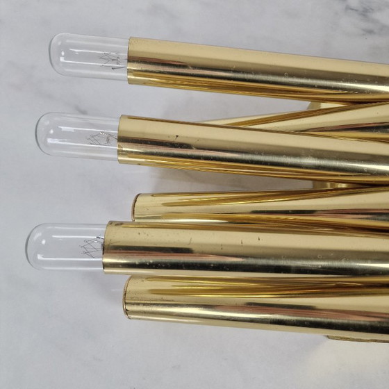 Image 1 of Italian Wall Lamp with Six Lights, in the Style of Gaetano Sciolari, circa 1970s