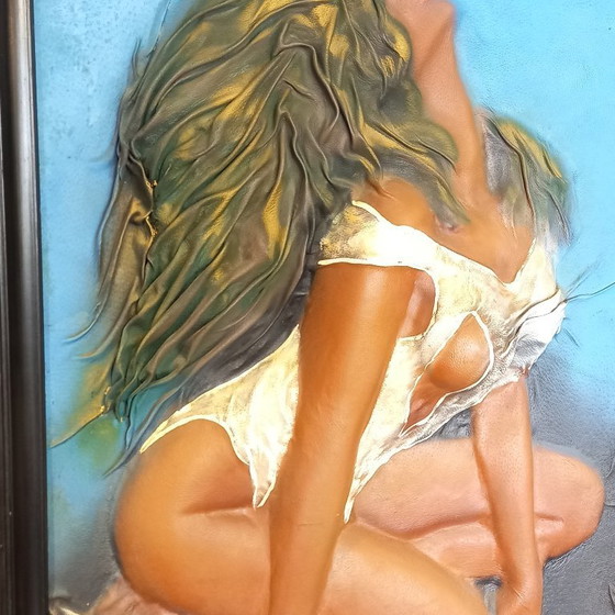 Image 1 of Embossed leather painting