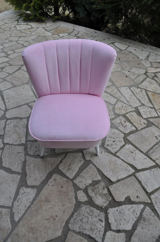 Sillón Cóctel Rojo Mid-Century, años 50