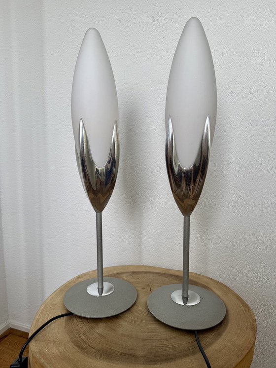 Image 1 of Magnifique Ensemble de 3 lampes Lucien Gau Paris