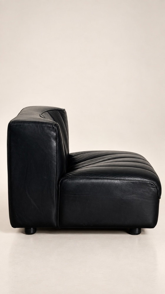Divano Modulare '9000' in Pelle Nera di Tito Agnoli – Mobilier international, Divani modulari (photo 5 of 17)