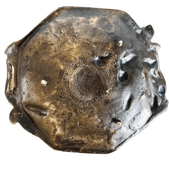 Image 1 of Antique French Art Nouveau vide-poche dish, brass bonbon dish, 1910s