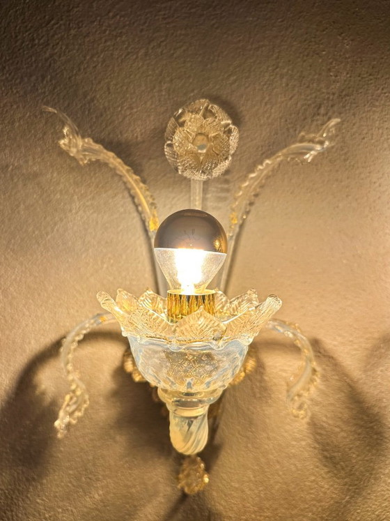 Vintage paar Murano wandlampen – Metaal, Murano Glas (photo 7 of 14)