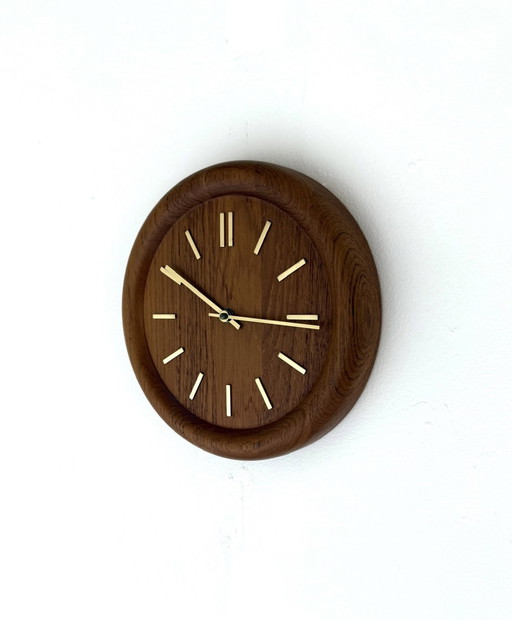 Vintage teak wall clock, DANclock '70