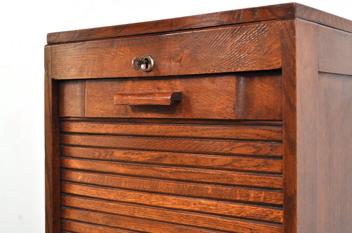 Art Deco Rolling Door Cabinet 1930s