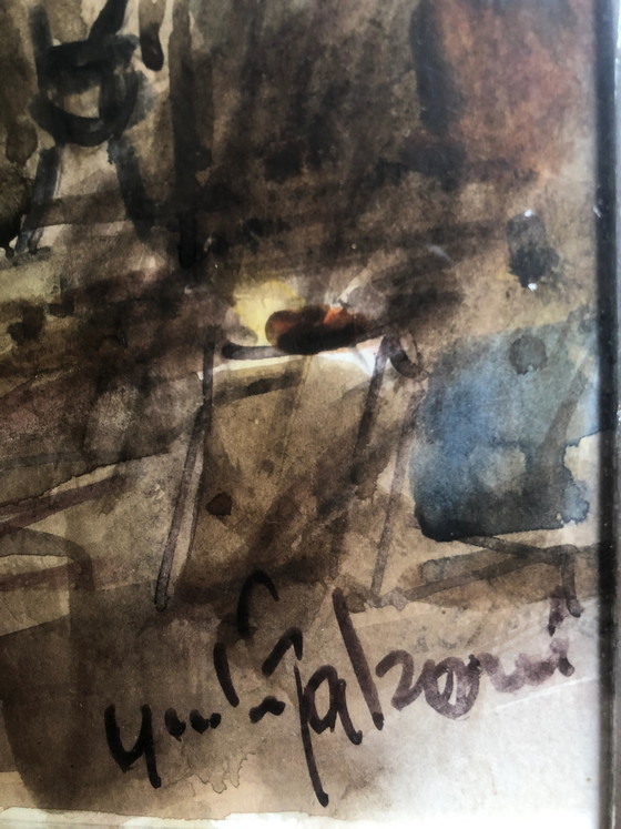 Watercolor Painting by Giulio Falzoni, 1960s, Paintings & Drawings (photo 2 of 3)