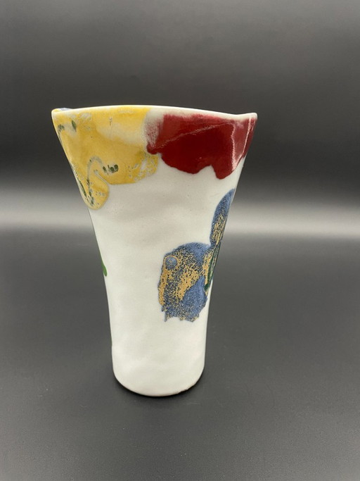 Vintage Dartington Pottery “Poppy” vaas – Janice Tchalenko, jaren 80 – vazen, Ceramic (photo 2 of 6)