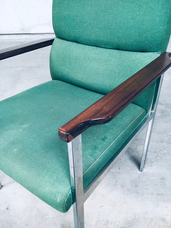 Image 1 of Midcentury Modern Design Pair of Office Arm Chairs by Brune, Germany 1960's