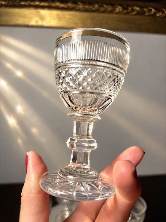 M. Trianon 7 Bicchieri Saint Louis – Bicchieri e caraffe, Crystal (photo 6 of 15)