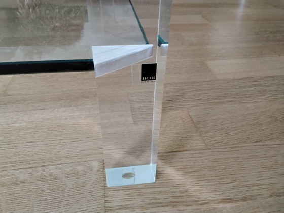 Tavolino da caffè BOR design in vetro e plexiglas, Tavolini da caffè, Trasparente, Modern (foto 3 di 5)